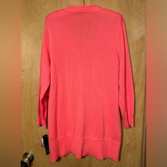 NWT AB Studio coral button down cardigan size extra large - Picture 3 of 7